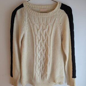 Women's Black and Cream Jumper